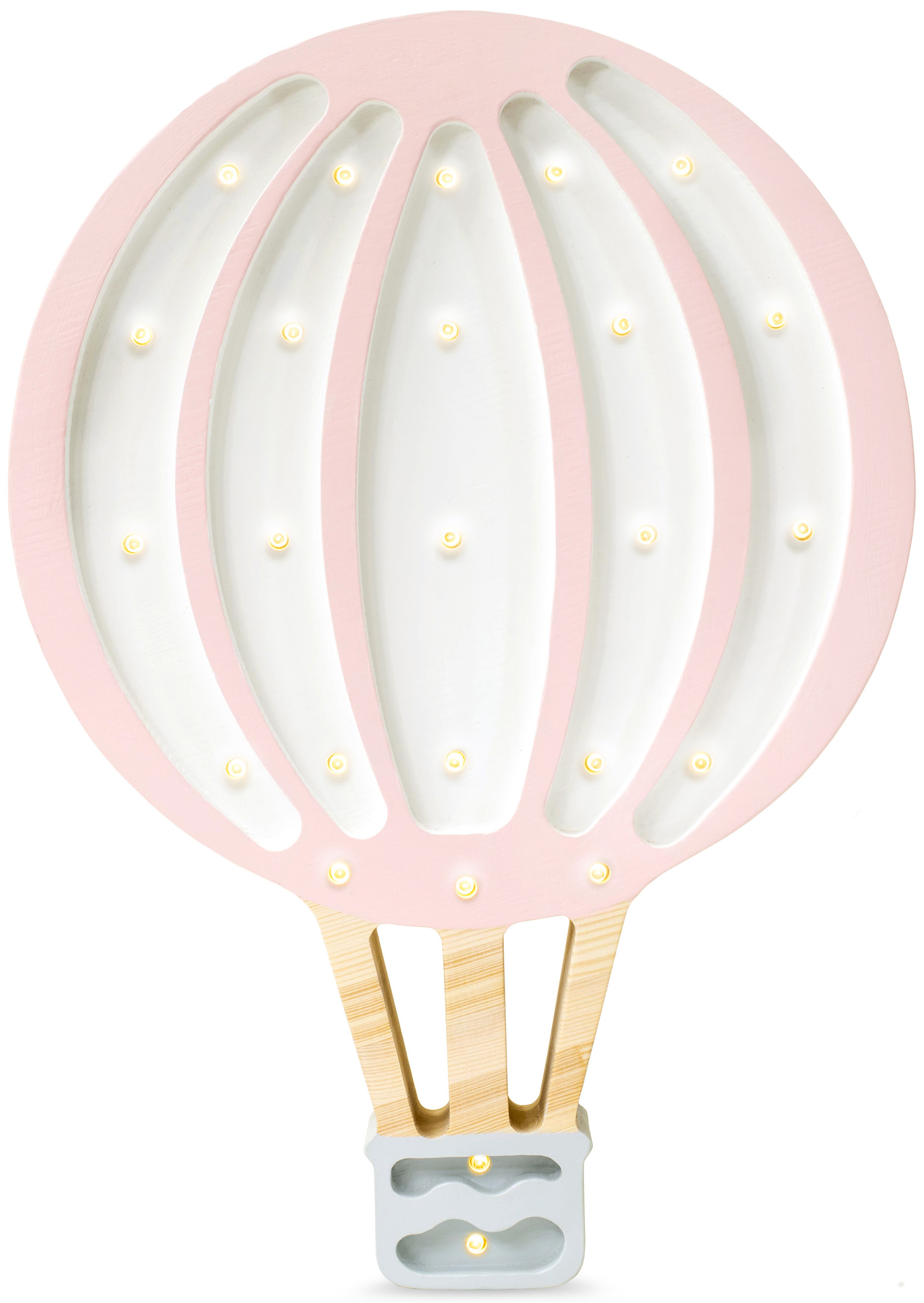Lampa dla dzieci Latający Balon 24x39 cm różowa – obraz-1