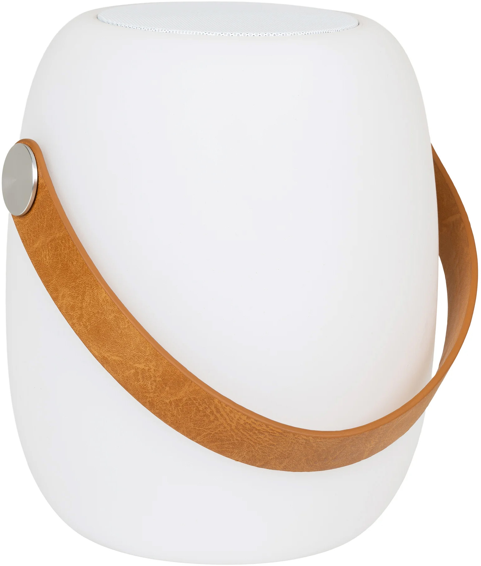 Lampa ogrodowa z głośnikiem biała LED ładowana na USB 19x21 cm – grafika-1.