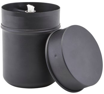 Lampa olejna metalowa czarna ∅13x16 cm – obraz-1