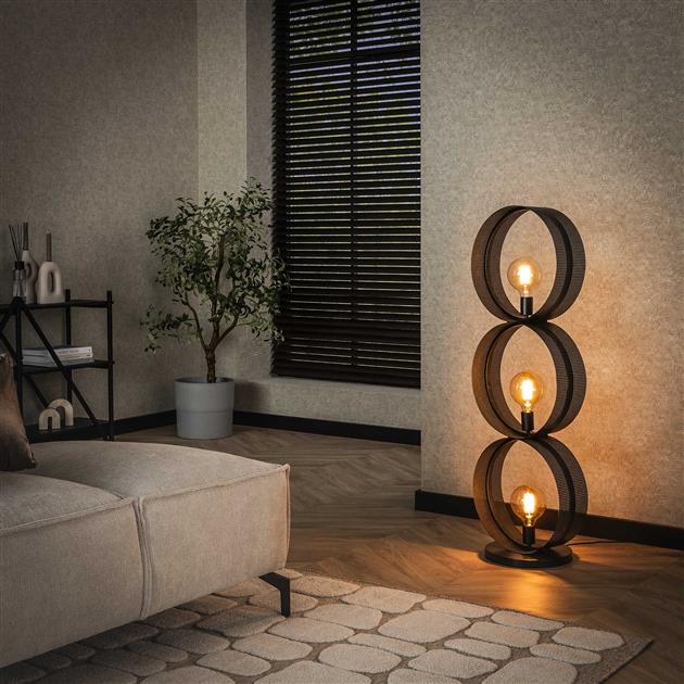 Lampa podłogowa 3L pierścień perforowany – grafika-1.
