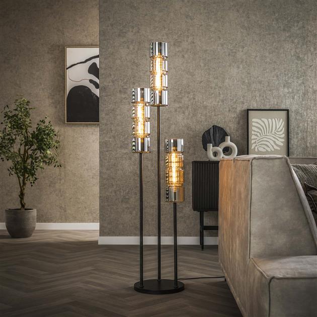 Lampa podłogowa 3L stepped cylinder glass – grafika-1.