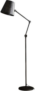 Lampa podłogowa metalowa czarna 152 cm – obraz-1