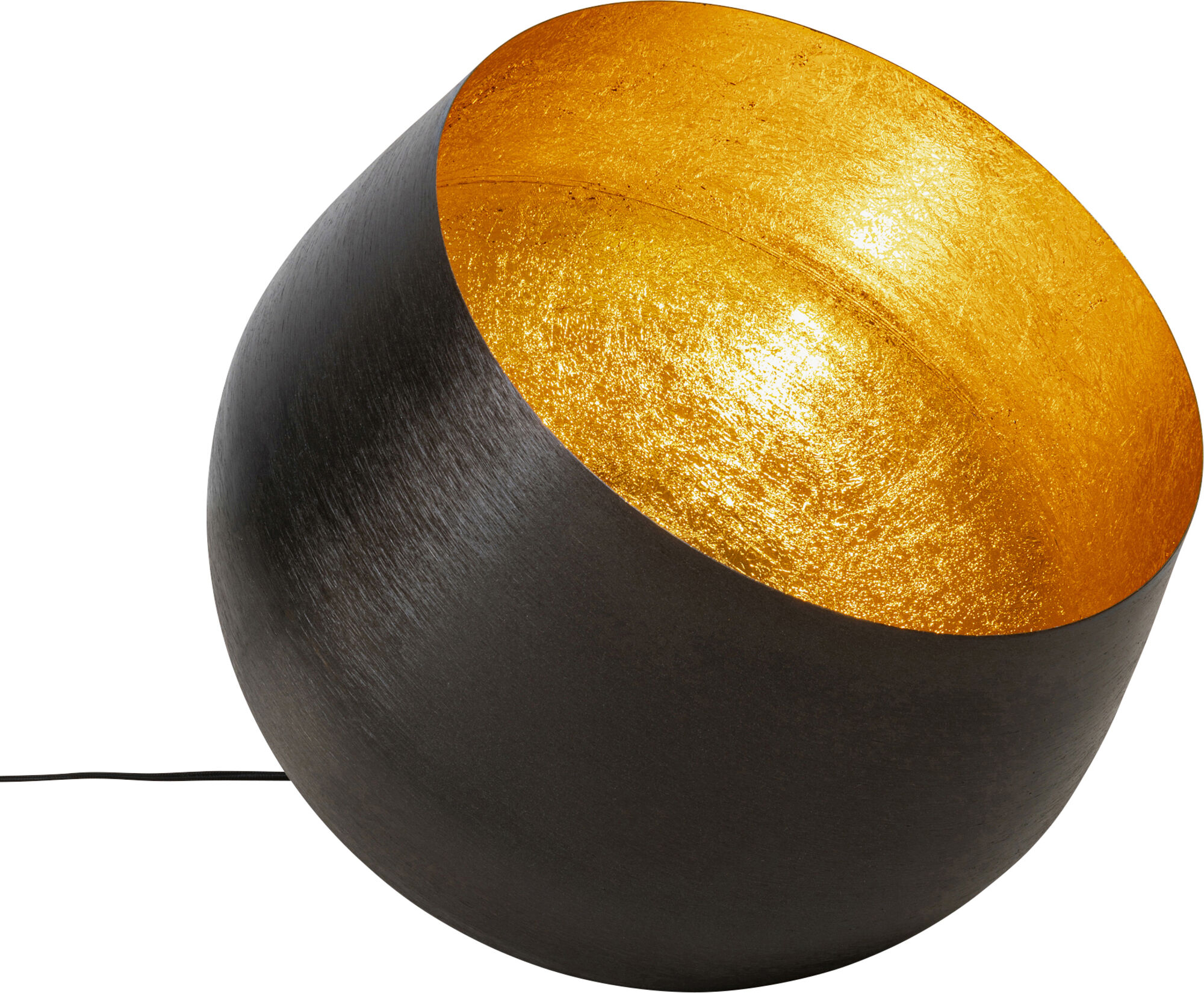 Pastatomas šviestuvas Apollon Smooth Black Ø50cm – paveikslėlis-1.