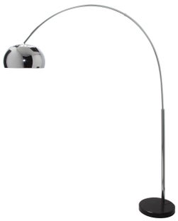 Regulowana lampa podłogowa z chromowanym wykończeniem w stylu nowoczesnym – grafika-1.