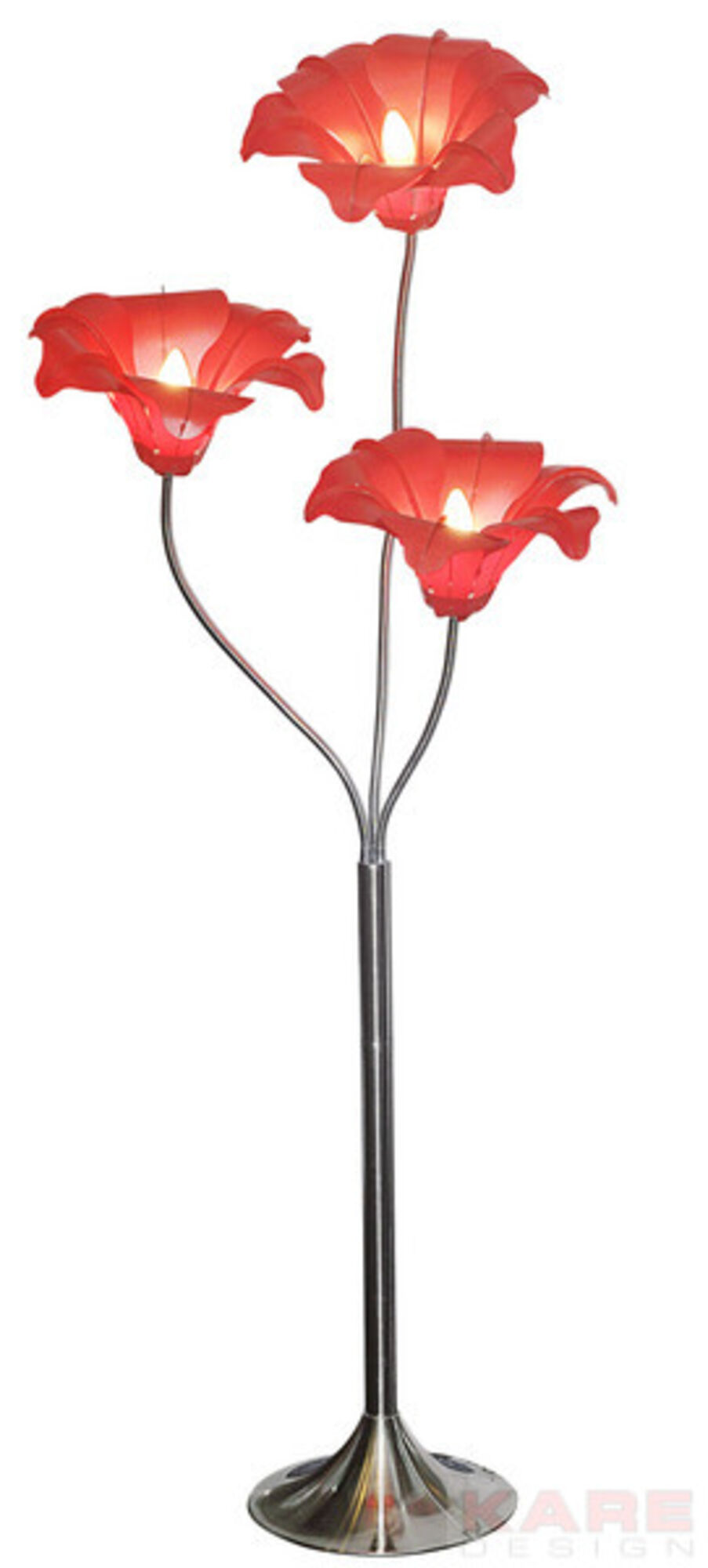 Lampa podłogowa Bloom 65x161 cm czerwona – obraz-1