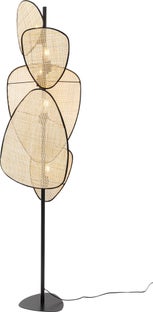 Lampa podłogowa boho rattan i czarna stal 50x173 cm – grafika-1.