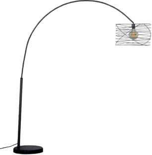 Lampa podłogowa metalowa czarna 192x170 cm – grafika-1.