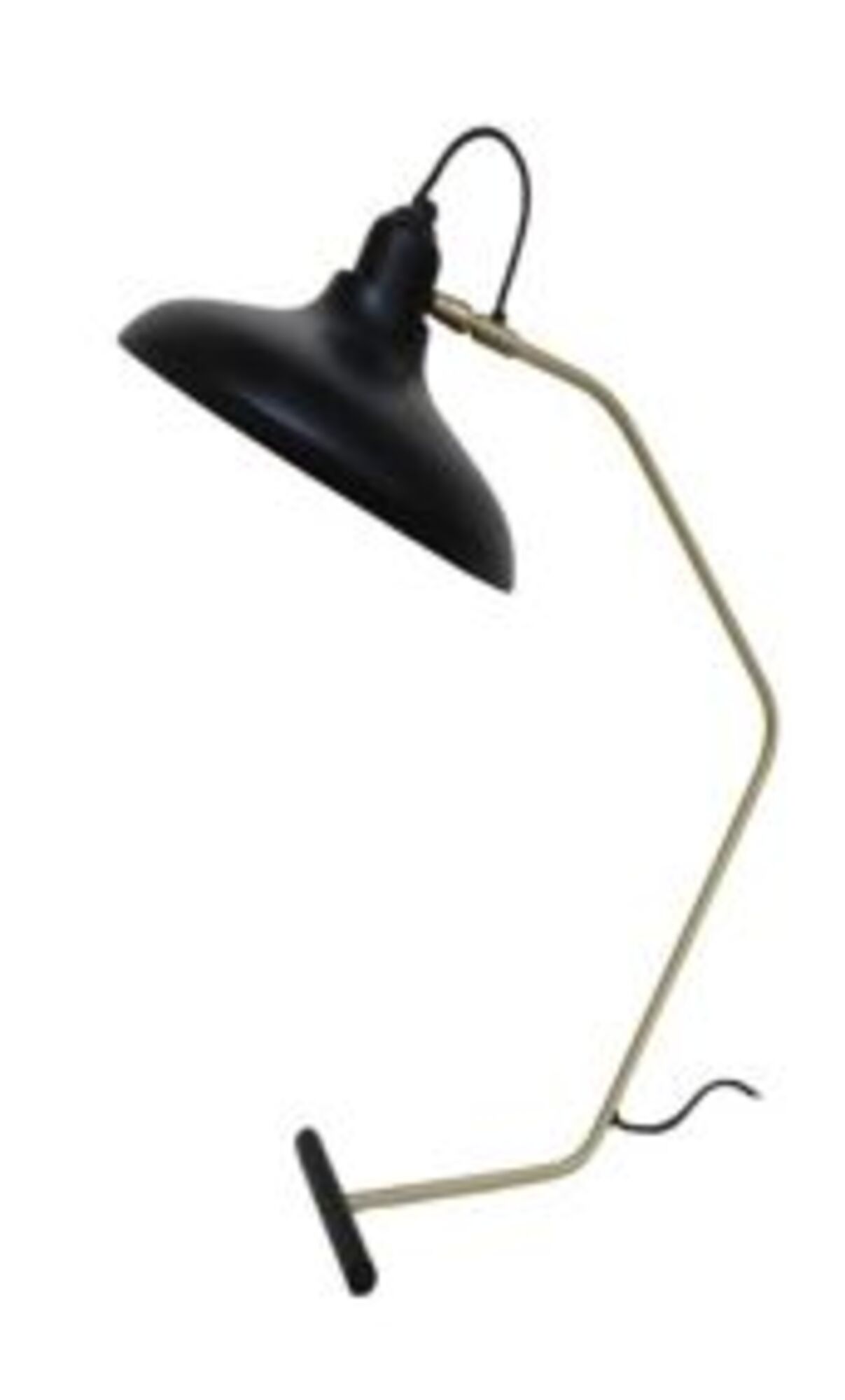 Lampa podłogowa czarno-złota stalowa 130 cm – obraz-1