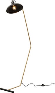 Lampa podłogowa czarno-złota stalowa 130 cm – grafika-1.