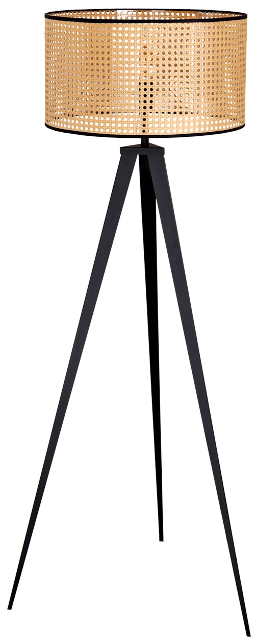 Stylowa lampa podłogowa do salonu z kloszem z tworzywa sztucznego – grafika-1.