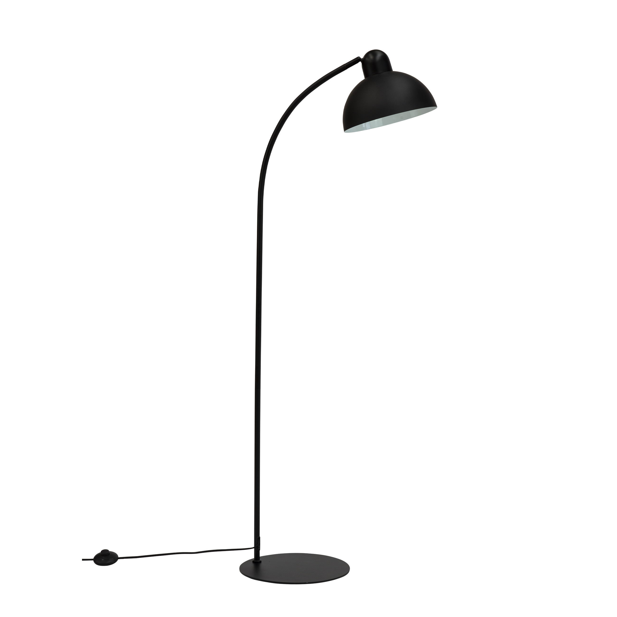 Lampa podłogowa Eric z płaską podstawą stylowa czarna z metalu – grafika-1.