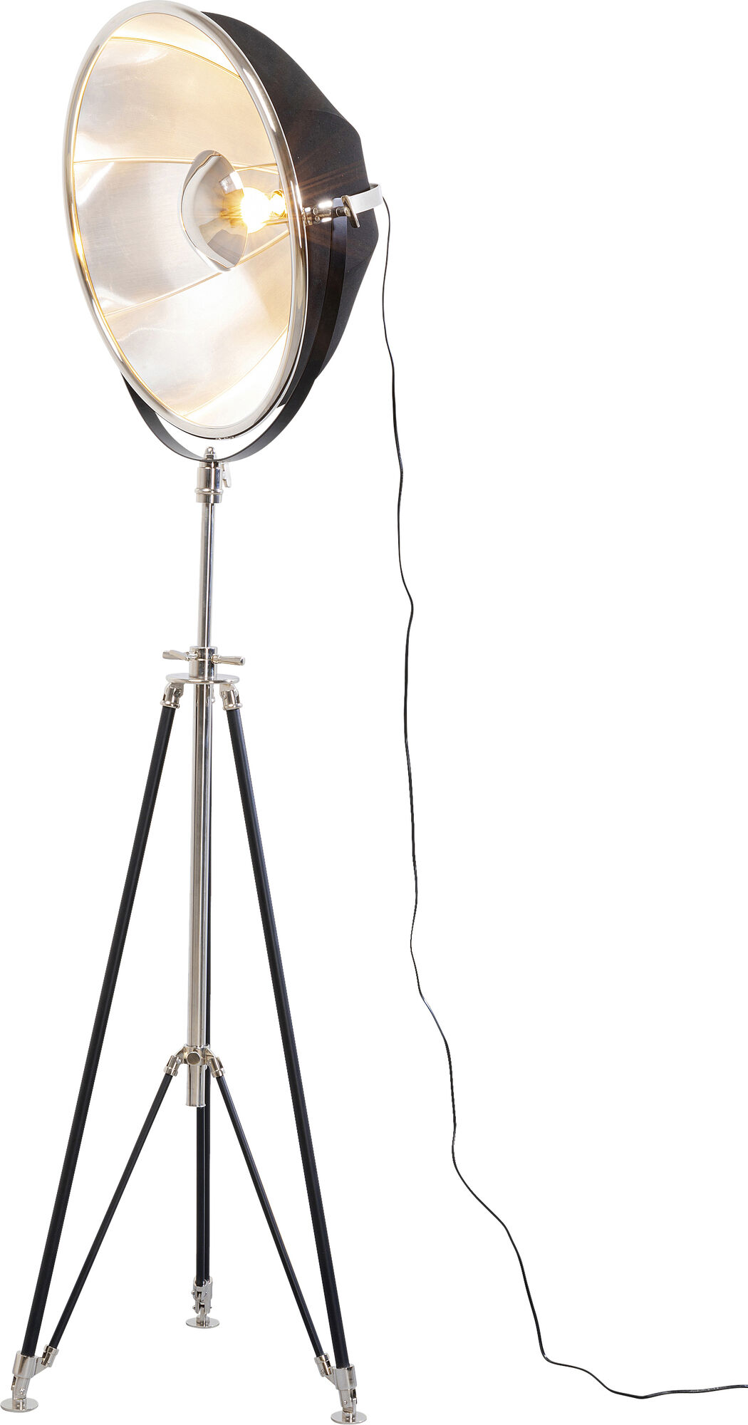 Lampa podłogowa filmowa trójnóg czarno-srebrna 190 cm – grafika-1.