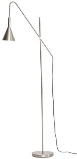 Lampa podłogowa metalowa srebrna 167 cm – obraz-1