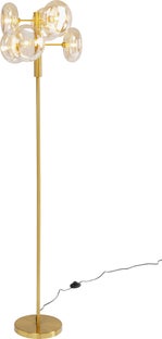 Lampa podłogowa metalowa złota 163 cm – obraz-1