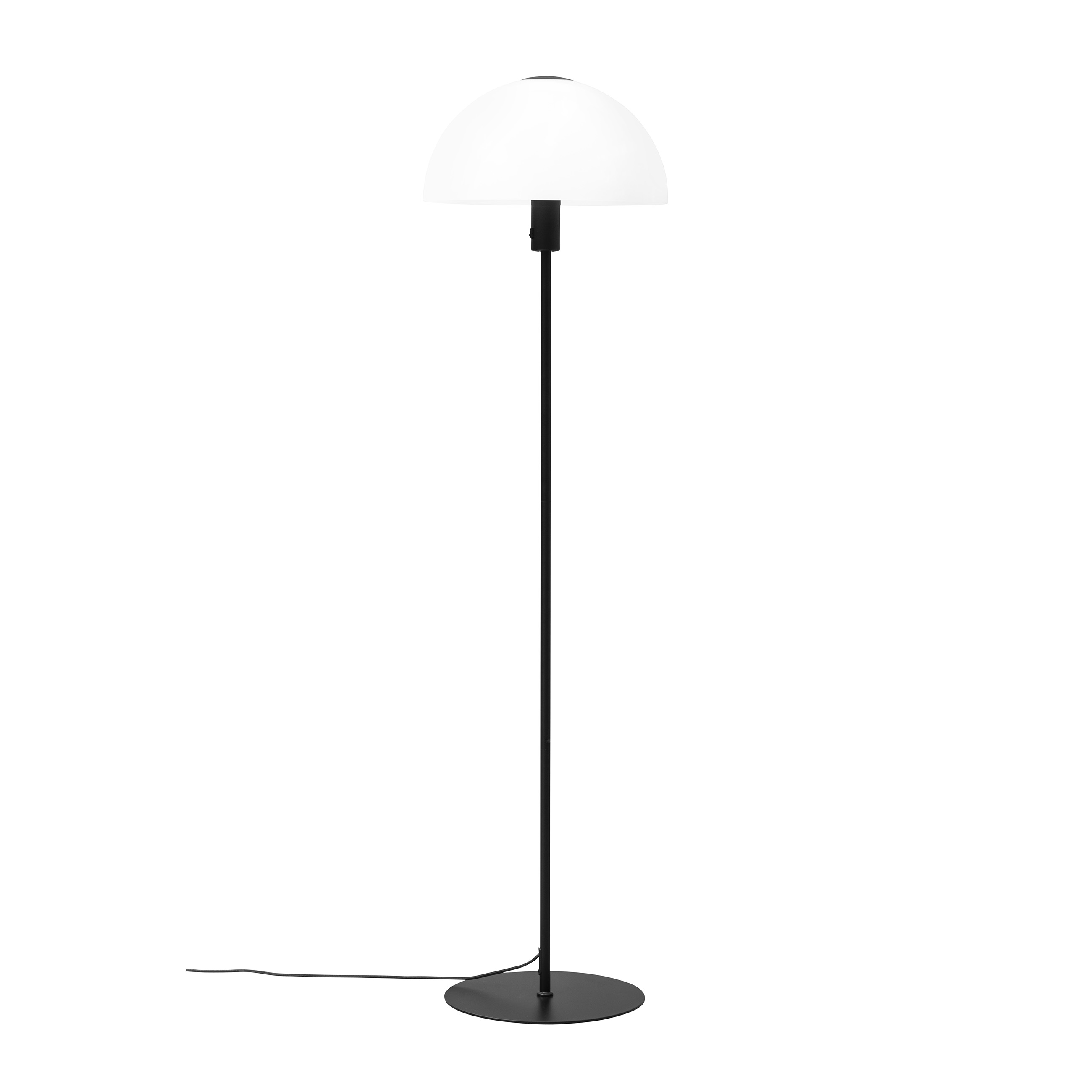 Lampa podłogowa Jazz opal czarna nowoczesny design z mlecznym szkłem – grafika-1.