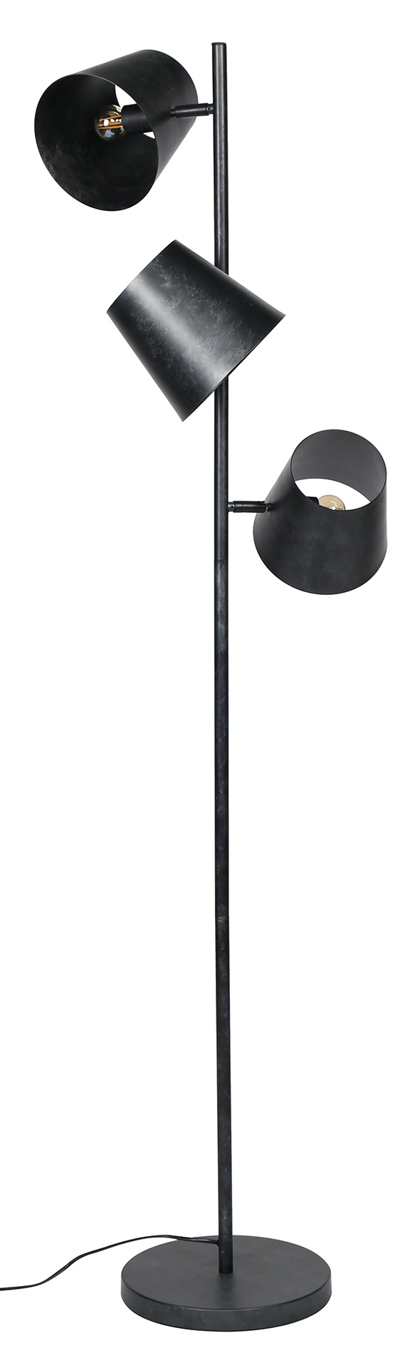 Lampa podłogowa metalowa czarna 167 cm – grafika-1.