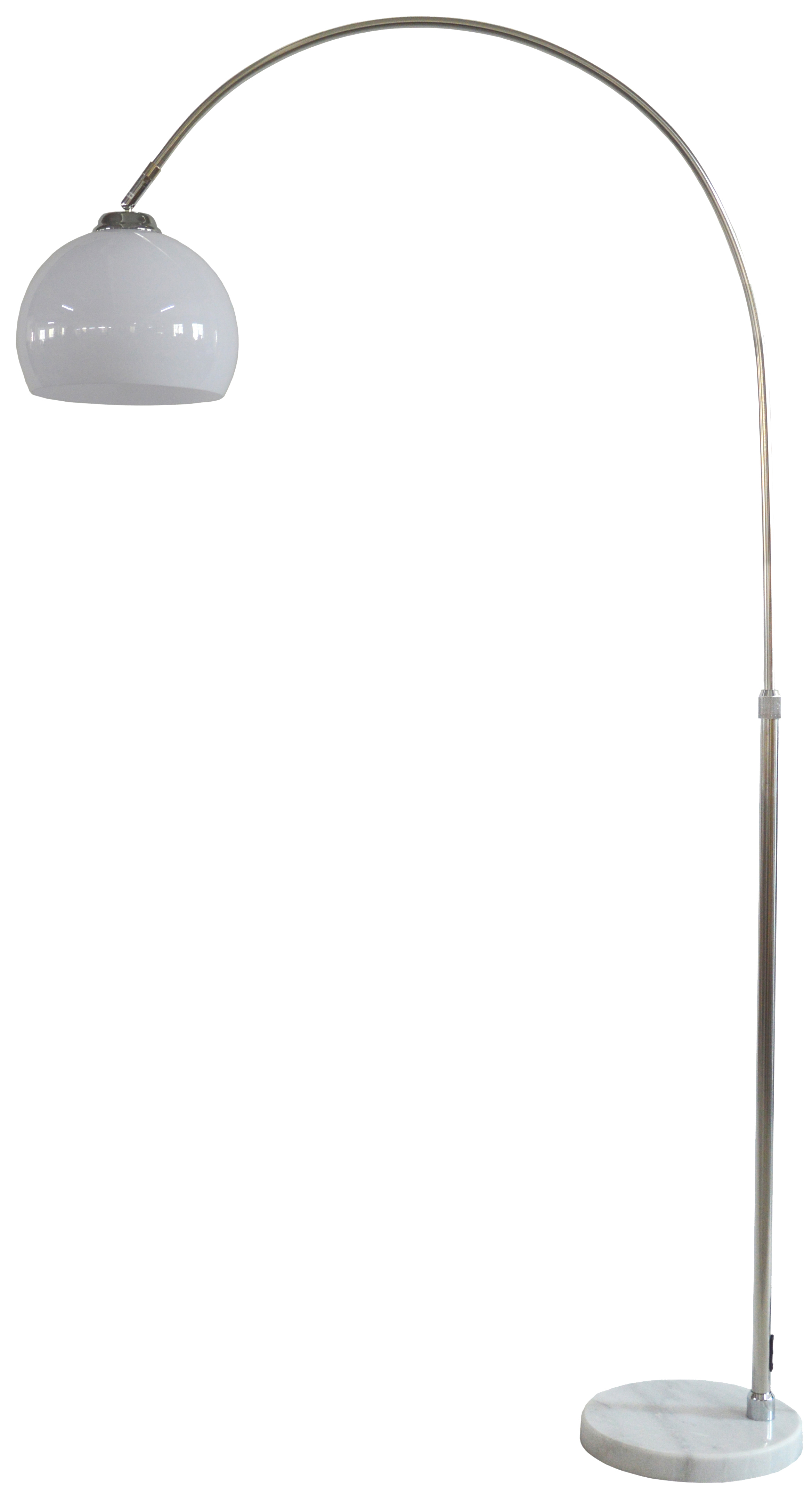 Lampa podłogowa Driere 87x157 cm srebrno-biała – obraz-1