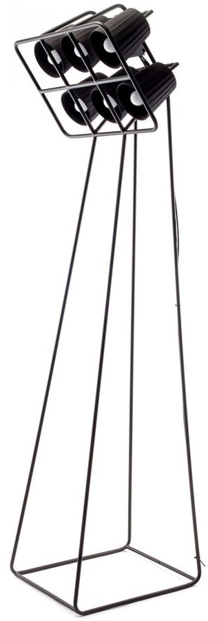 Lampa podłogowa Multilamp czarna – obraz-1