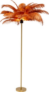 Palme fjer bordlampe, brun, 165cn – billede-1.