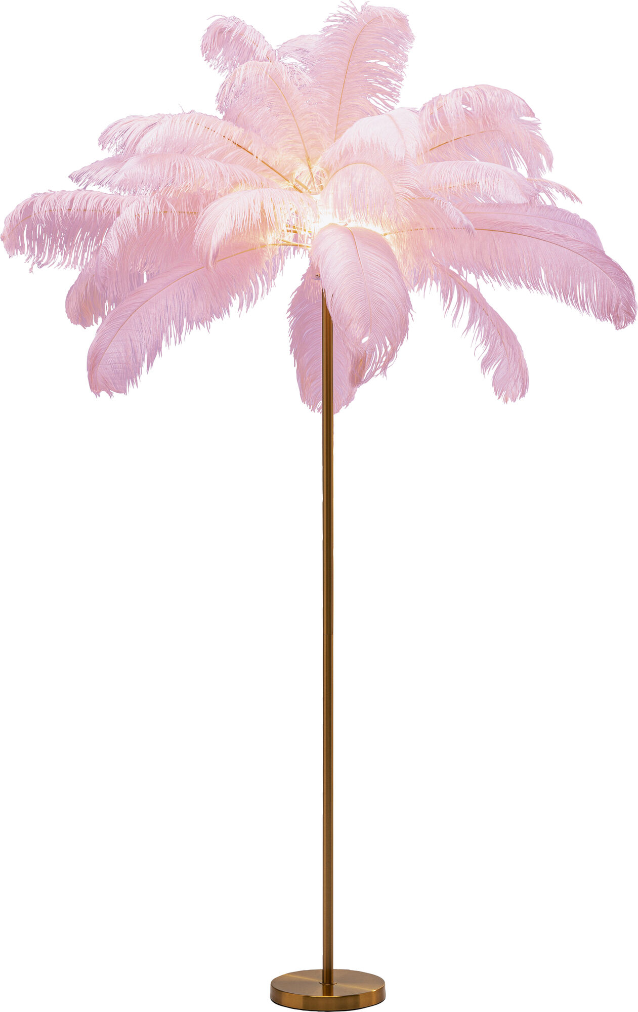Palm fjer gulvlampe, pink – billede-1.