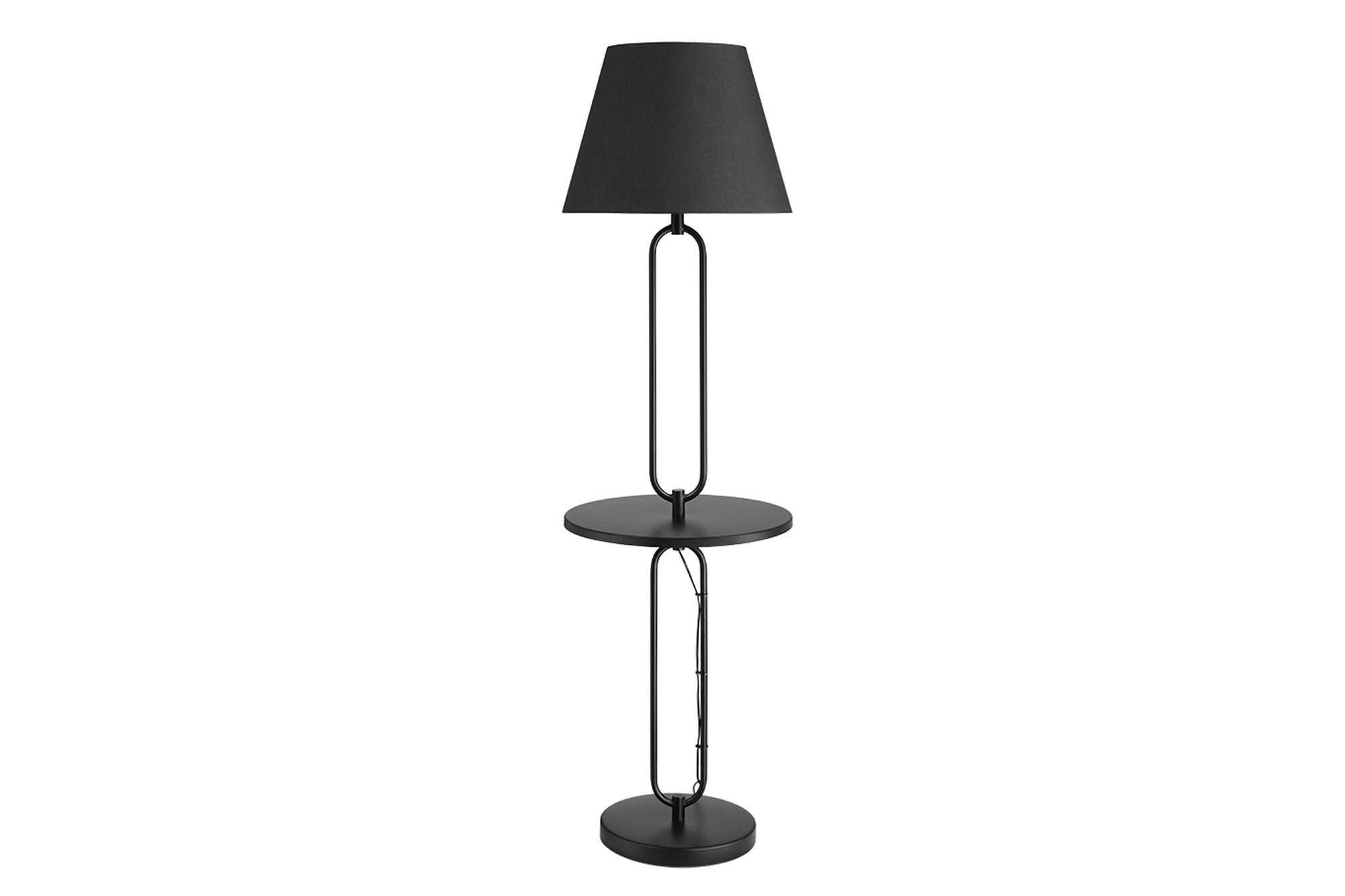 Lampa podłogowa SERVANT 176 cm abażur materiałowy z tacką – grafika-1.