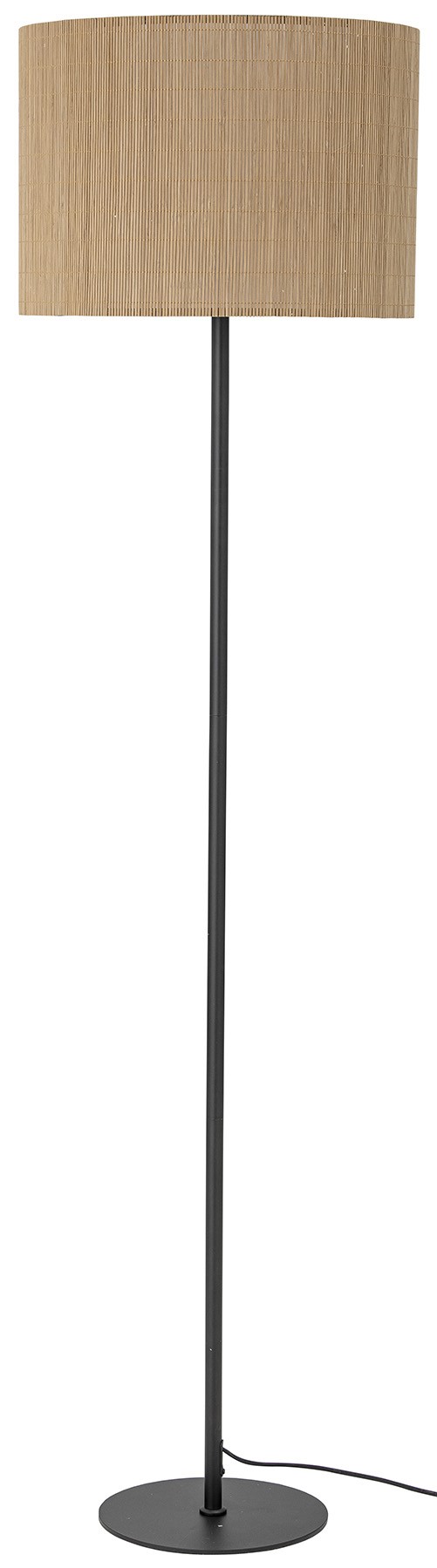 Lampa podłogowa naturalna abażur bambusowy 42x160 cm  – obraz-1