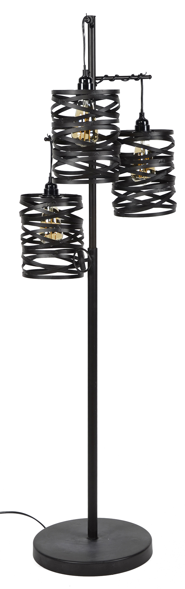 Lampa podłogowa metalowa szara 150 cm – grafika-1.