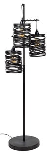 Lampa podłogowa metalowa szara 150 cm – grafika-1.