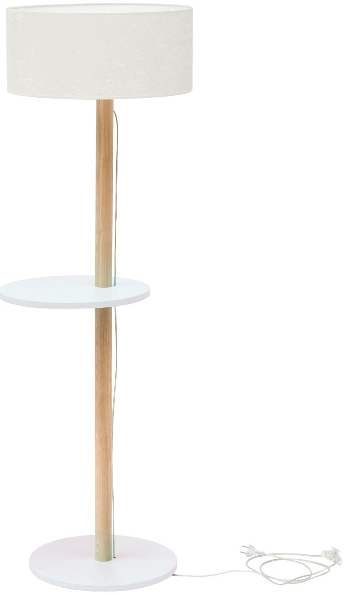 Lampa podłogowa Ufo Ø45x150 cm biała – obraz-1