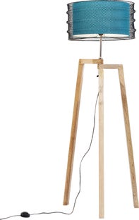 Lampa podłogowa Wire Tripod 48x146 cm niebiesko-naturalna – grafika-1.