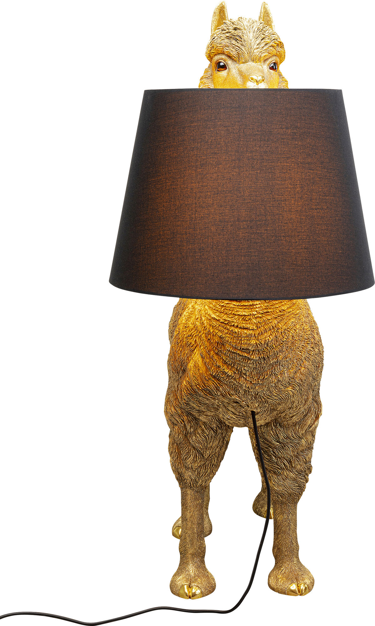 Lampada da terra Alpaca oro 108cm – immagine-1.