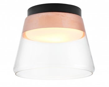 Lampa przysufitowa Spirit LED ∅40x33 cm transparentna-miedziana – obraz-1