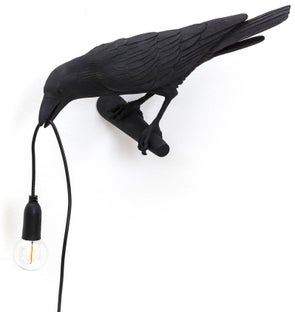 Lampa ścienna Bird Looking Left 33x12 cm czarna – obraz-1