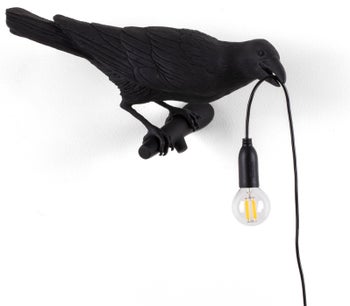 Lampa ścienna Bird Looking Right 33x12 cm czarna – obraz-1