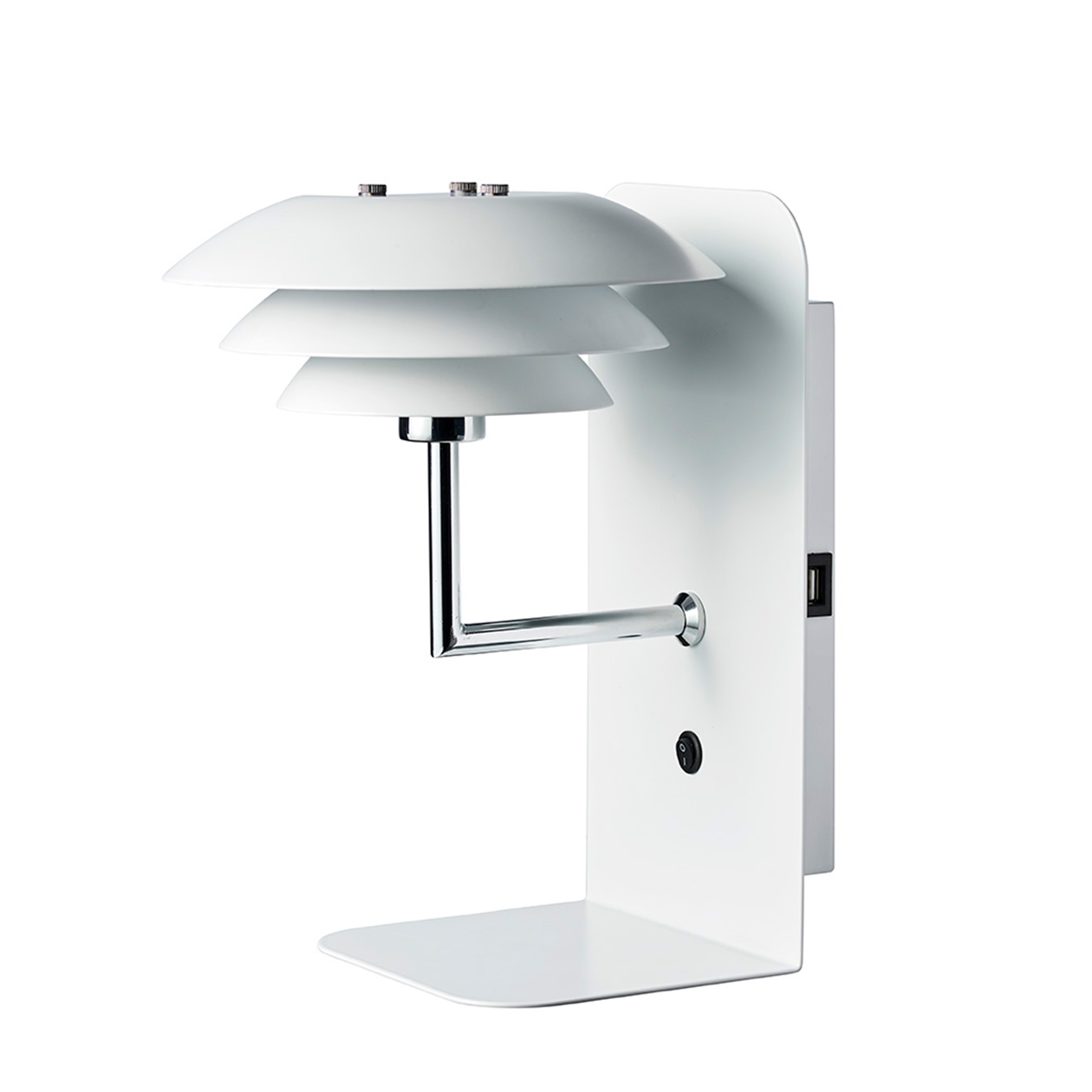 Lampa ścienna DL20 USB biała nowoczesny kinkiet z funkcją ładowania – grafika-1.