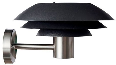 Lampa ścienna DL31 czarna lampa ścieżkowa zewnętrzna stalowa matowa nowoczesna – grafika-1.