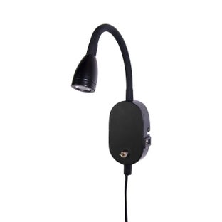 Czarna lampa ścienna Mols LED USB do nowoczesnych wnętrz – grafika-1.