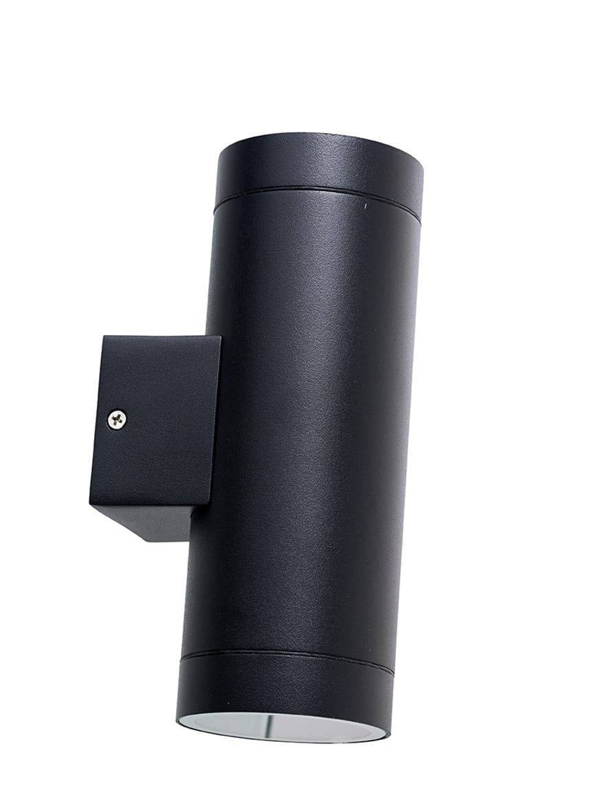 Lampa ścienna Stege Up-Down czarna zewnętrzna wykonana z matowego aluminium i PVC w nowoczesnym stylu – grafika-1.