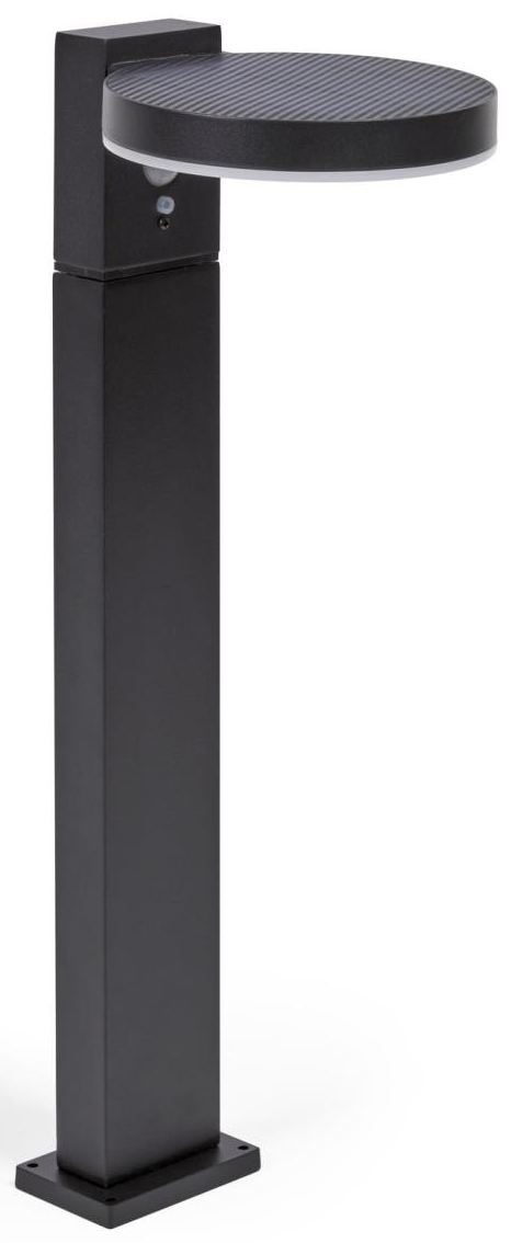 Lampa solarna aluminiowa czarna Øx50 cm – obraz-1