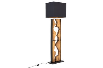Lampa stojąca DESIGNED BY NATURE 165 cm drewno raintree naturalne, czarne – grafika-1.