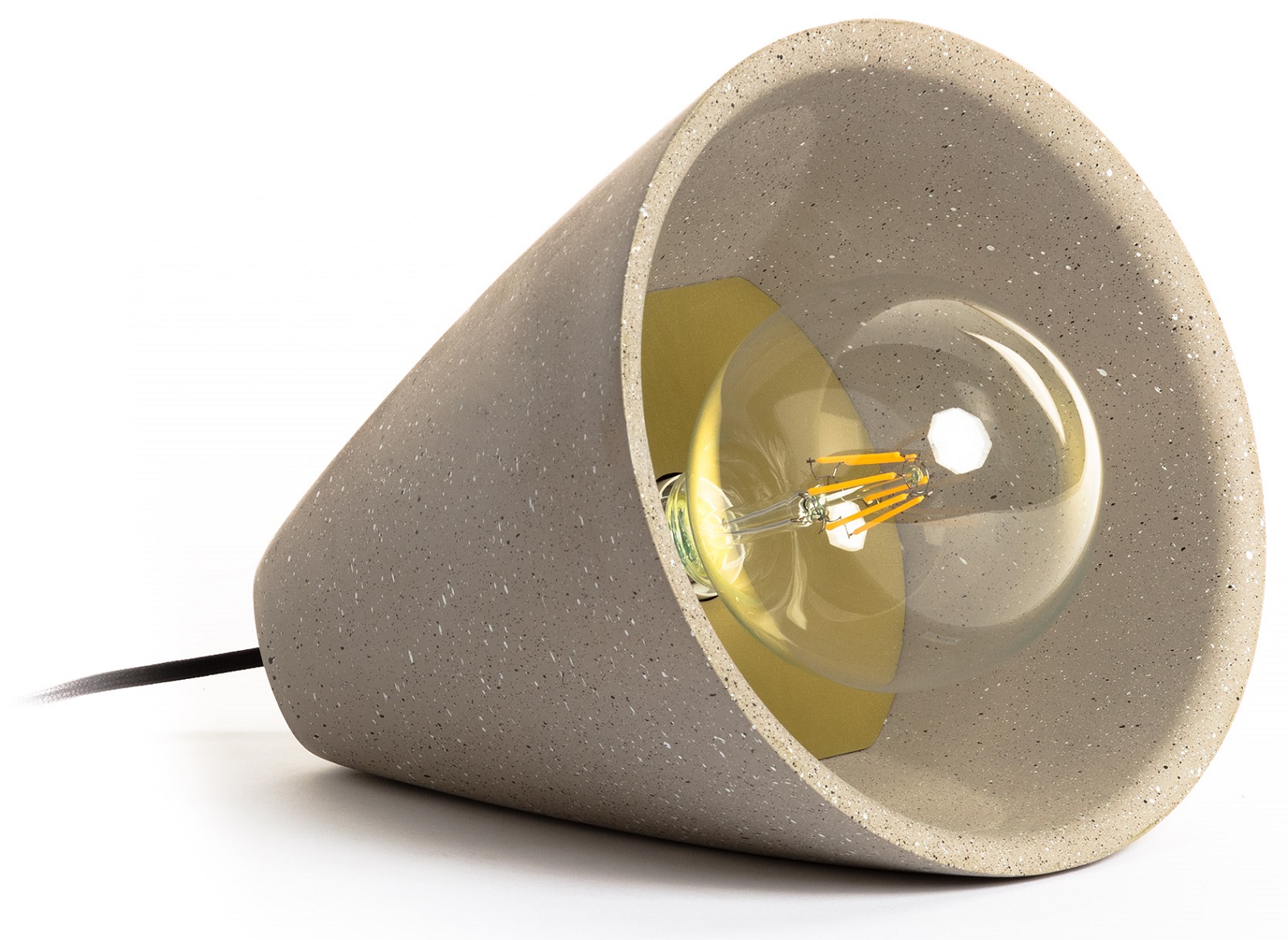 Lampa stołowa Ø26 cm jasnoszara – obraz-1