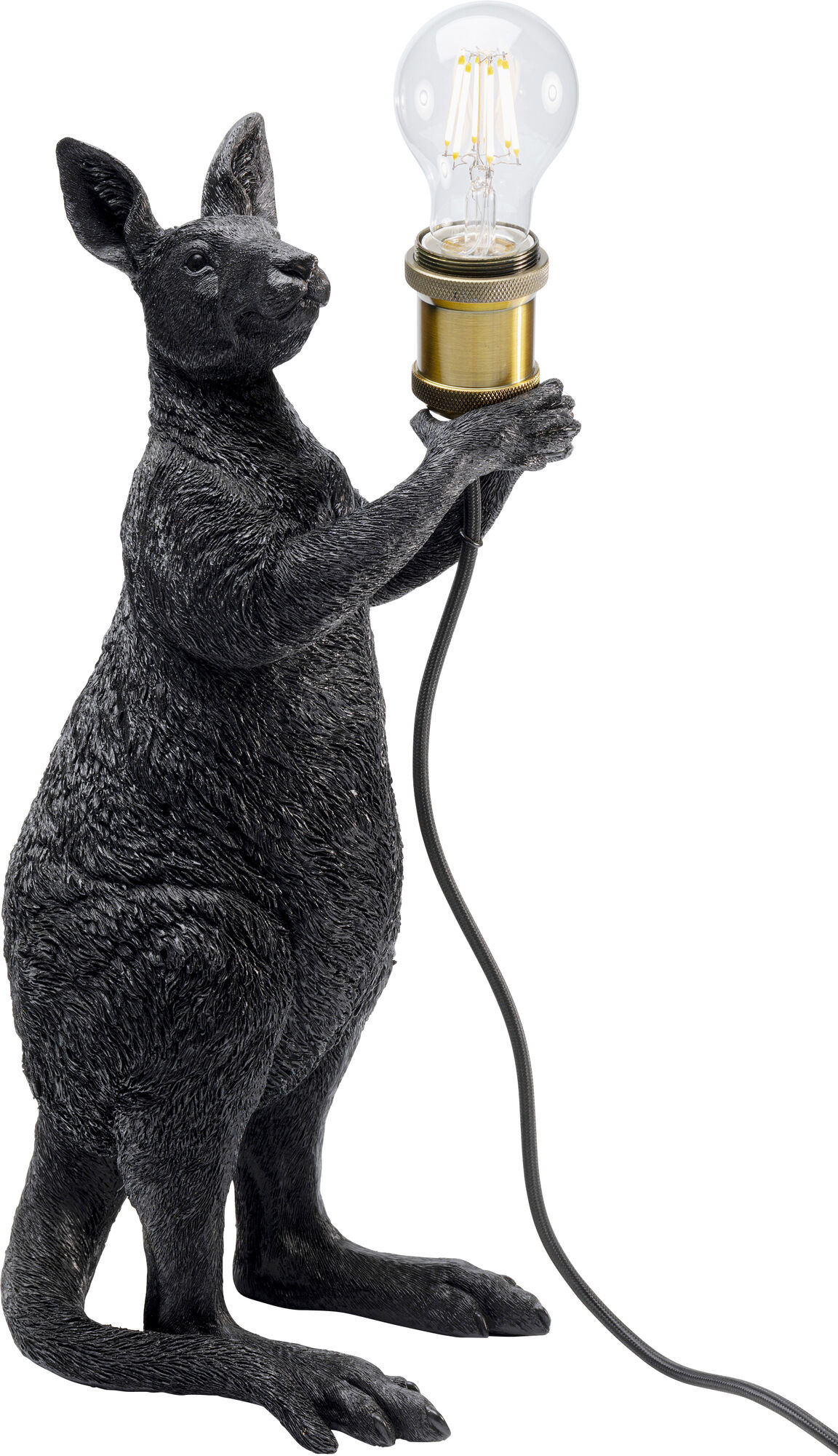 Lámpara mesa Animal Kangaroo negro mate 46cm – Imagen-1.