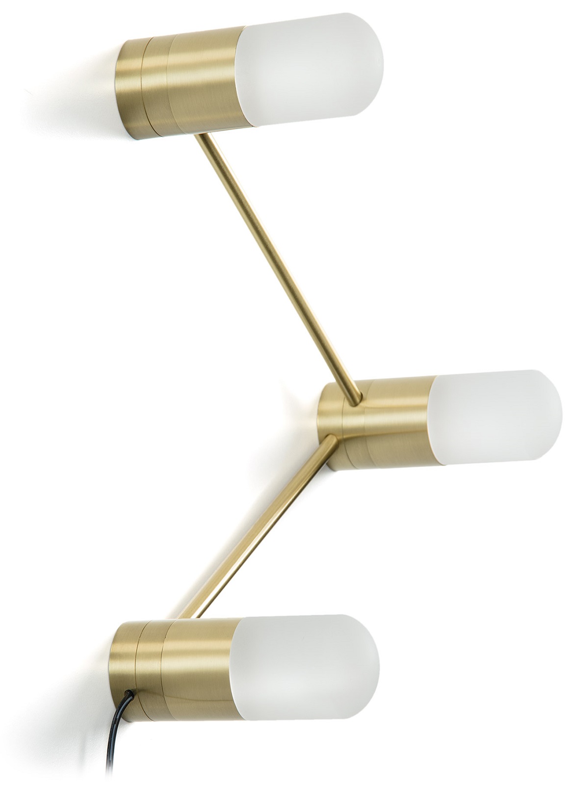 Lampa stołowa lub ścienna metalowa złota 8x13 cm – obraz-1