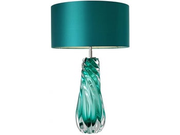 Lampa stołowa Barron Ø42x67 cm turkusowa – obraz-1