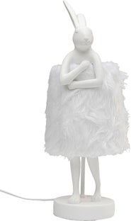 Stona lampa Animal Rabbit Fur White/Silver 50cm – slika-1.