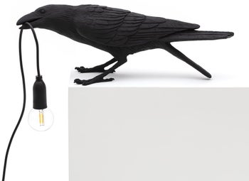 Lampa stołowa Bird Playing 34x11 cm czarna – obraz-1