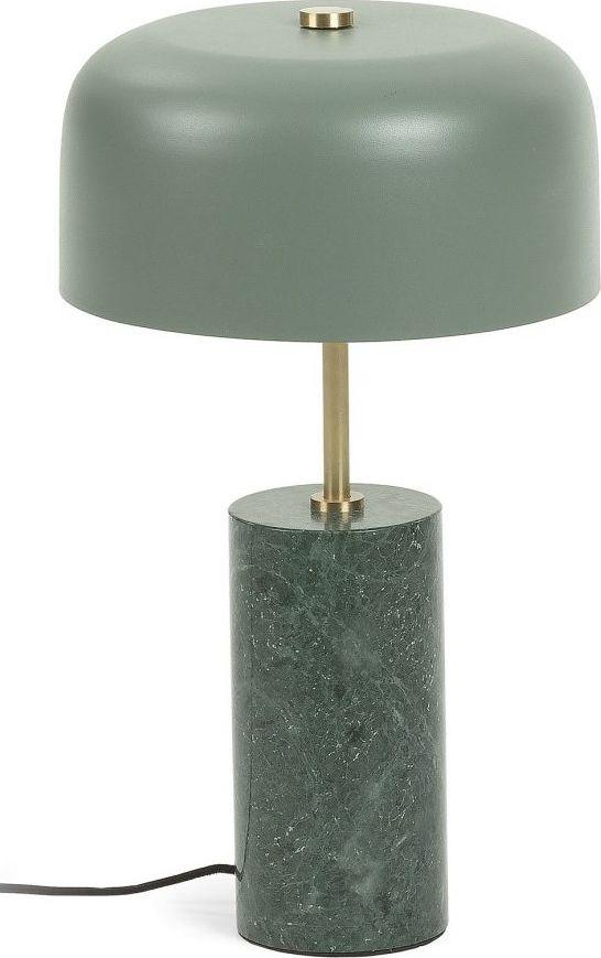 Lampa stołowa marmurowa zielona 44 cm – obraz-1