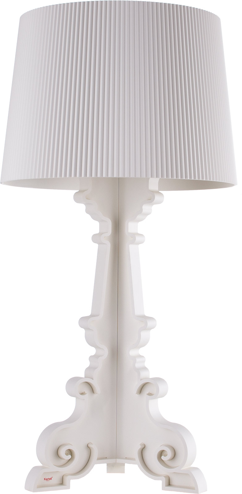 Lampa stołowa Bourgie Ø37x78 cm biała – obraz-1