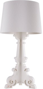 Lampa stołowa Bourgie Ø37x78 cm biała – obraz-1