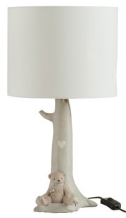 Lampa stołowa Branch Ø26x47 cm beżowa – obraz-1